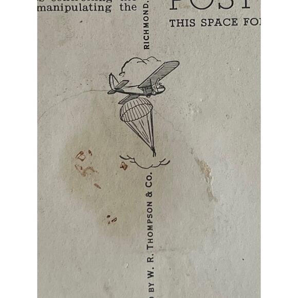 Vtg WWII Postcard Ephemera WR Thompson Paratrooper No 1670 US Army Signal Corps - Picture 9 of 10